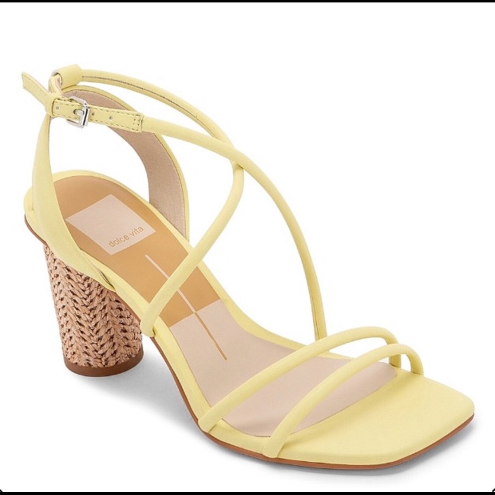 NWOT Dolce Vita Yellow Strappy Block Heel